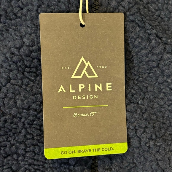 Alpine Design Sherpa Fleece Mens Jacket, Blue, Choose Size, NEW!! - Picture 3 of 13